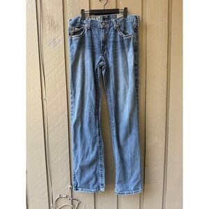Ariat M4 Boot Cut Jeans Mens Low Rise Western Denim 32x34 Blue Workwear Farm